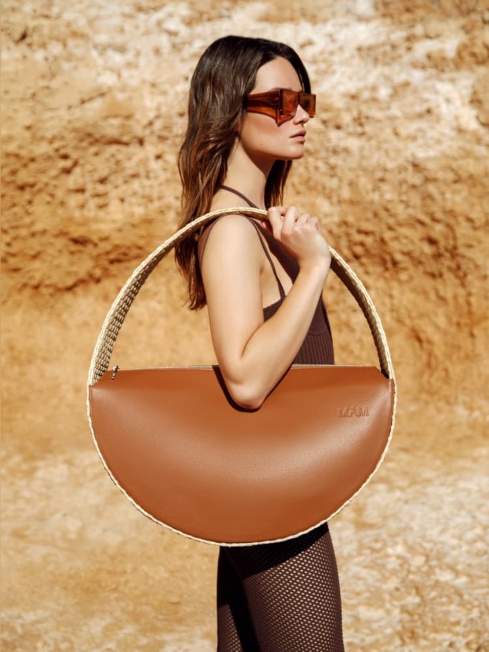 MAM RAFFIA ROUND LARGE BAG
